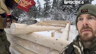 Winter Log Cabin Build: Offgrid Homestead |EP6|