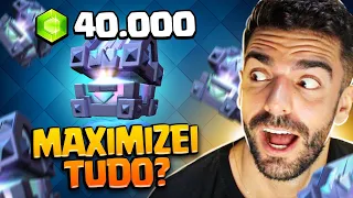 GASTEI 40 MIL GEMAS EM BAÚS DO REI LENDÁRIO NO CLASH ROYALE!