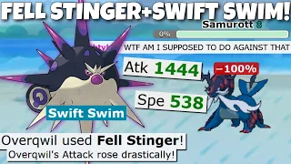 SWIFT SWIM FELL STINGER OVERQWIL IS BROKEN IN RAIN TEAMS! POKEMON SCARLET AND VIOLET