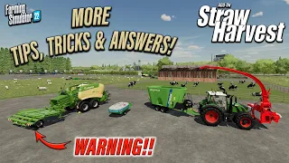 TESTING!! TIPS & TRICKS! PELLETS with ANIMALS? FS22 STRAW HARVEST PACK