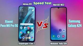 Xiaomi Poco M6 Pro 5G VS Samsung Galaxy A24 4G Performance Test & Comparison