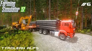 Making wood chips and got stuck on hill | Tyrolean Alps | Farming Simulator 2017 | Episode 5