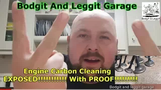 Engine Carbon Cleaning EXPOSED!!!!!!!!!!! With PROOF!!!!!!!!! Bodgit And Leggit Garage