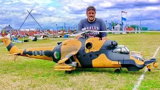 WOW !!!STUNNING !! RC MIL MI-24 SUPERHIND / BIG SCALE MODEL TURBINE HELICOPTER FLIGHT DEMONSTRATION