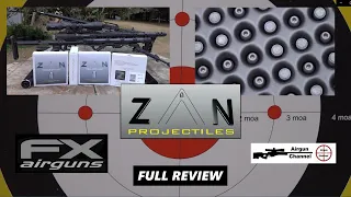 ZAN PROJECTILES Air Rifle Slugs (Full Review) Hollow Point .22 &.25 Accuracy Test w/ FX Impact M3