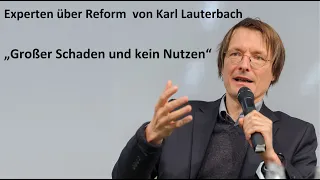 Experten über Reform von Karl Lauterbach – „Großer Schaden und kein Nutzen“