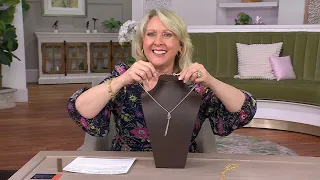 Diamonique Italia Popcorn Chain Scarf Necklace, Sterling Silver on QVC