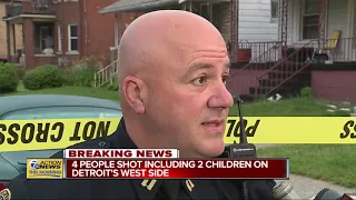 4 shot, including 2 children, on Detroit's west side