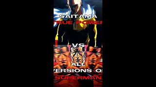 Saitama vs All versions of Superman