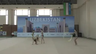 Сборная команда Узбекистана юниоры 5 обручей
