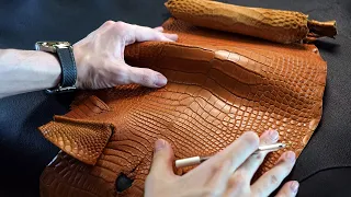 Making HANDMADE Alligator Wallet