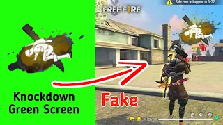 Free fire Enemy knockdown in green screen video.