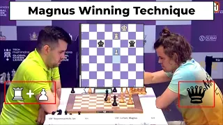 Magnus Winning Technique (Queen vs (Rook + 1 Pawn)) 😎🐐