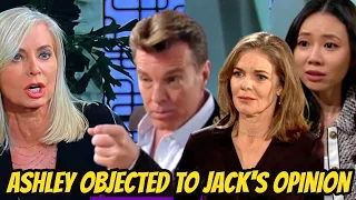 Tension between Jack and Ashley when giving two opposing opinions  Young And The Restless Spoilers