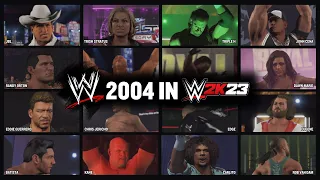 WWE 2004 in WWE 2K23 | Full Roster, Entrances & Finishers