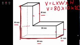 Finding volume of irregular figures.