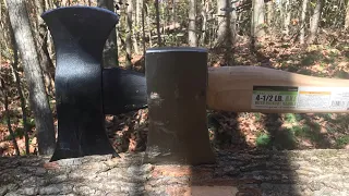 A $27 Harbor Freight Axe vs. a $145 custom, hand forged axe