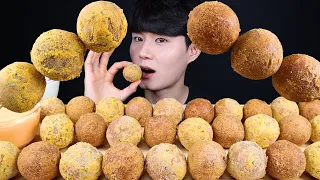 ASMR 咀嚼音 | チーズボールいっぱいを食べてみました。 【日本語字幕】 FRIED CHEESE BALLS 뿌링 치즈볼 먹방ASMR MUKBANG