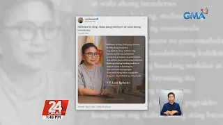 Robredo says she is still open for Eleksyon 2022 presidential bid | 24 Oras