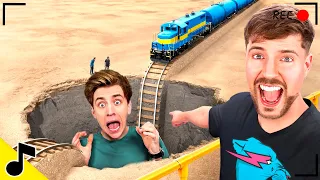 MrBeast против А4 ! Train Vs Giant Pit Song (Премьера Клипа 2023) ГАДГИВН prod.