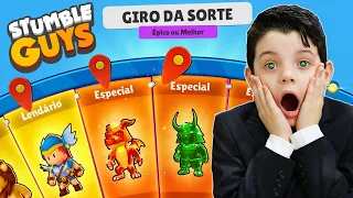 GIRO DA SORTE no STUMBLE GUYS CONSEGUI AS MELHORES SKINS - Piero  Start Games