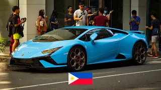 Carspotting in Bonifacio Global City 4K BGC Ferrari GTR Supra Sunday Car Spotting Manila PH Audi R8