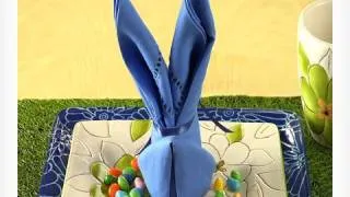 Easy Napkin Design - Bunny Napkin Fold