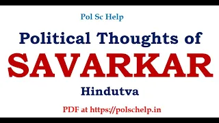 Political Thoughts of Savarkar: Hindutva