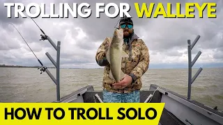 How to Troll for Walleye BY YOURSELF! | Lake Erie Walleye Fishing