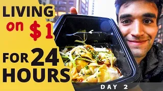 LIVING on $1 for 24 HOURS in NYC! (Day #2)