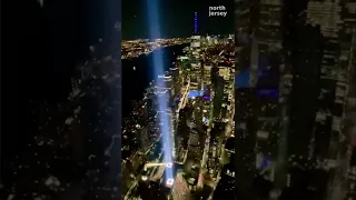 Tribute in Light Shines in NYC to Honor 9/11 Victims #Shorts