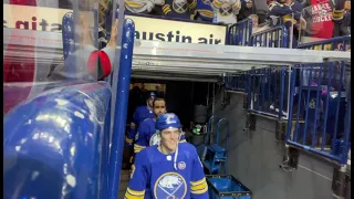 The Buffalo Sabres going to Pregame Warmup