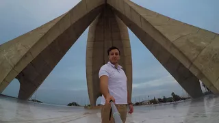 Pilot Alexander Walking around Martyrs' Memorial Algiers, Algeria