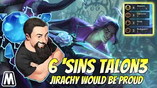 6 'Sins Talon 3 - Jirachy would be proud | TFT Neon Nights | Teamfight Tactics