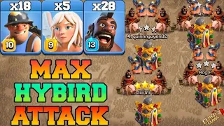 New Level Hog With Miner Hybrid Th16 Attack Strategy 2024!! Th16 Max Hog Miner Attack Strategy - COC