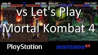 vs Let's Play: Mortal Kombat 4 by Midway on Sony Playstation vs Nintendo 64 - Gameplay Comparison