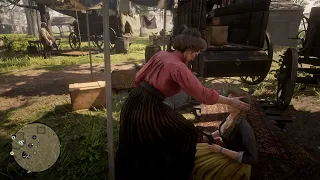 Susan Slaps Mary-Beth For No Reason - Secret Hidden Scene - RDR2