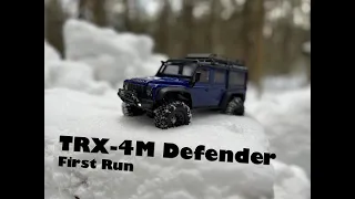 1/18 Scale TRX4 M Defender, First Run