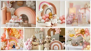 Latest Boho Rainbow Theme Birthday Decoration Ideas || Boho Rainbow Birthday Decorations