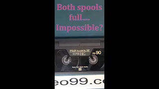 Both spools full on a camcorder tape?!  #SHORT #sony #vintage #Hi8 #Video8 #camcorder #impossible