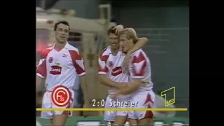 1991 Fortuna Düsseldorf - VfL Bochum 3:0 | Tore: Mike Büskens, Christian Schreier, Marcelo Carracedo