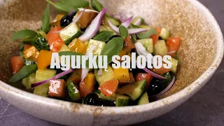 Agurkų salotos | Receptų receptai