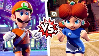 Mario Strikers Battle League - Luigi Vs. Daisy (Hard CPU)