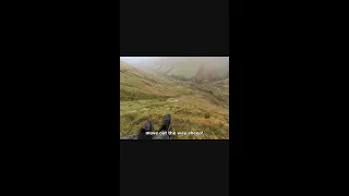 GeoWizard slides down a mountain on his arse