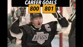 Wayne Gretzky scores goals 800 and 801, ties Gordie Howe for 1st all-time