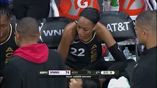 Last minute of Los Angeles Sparks vs Las Vegas Aces