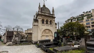 This Mausoleum Looks Like A Living Room | Chandlier, Oil Painting, Books Inside