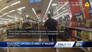 Police body cam shows video of arrest at West Chester Walmart