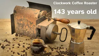 Antique 1880s Clockwork coffee roaster restoration