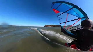 Bump&Jump Windsurfing at Coyote Point, SF Bay, February 2022